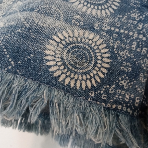 Ocean Drive Clothing Co. Cut off denim Shorty Shorts Sunburst print JR.5 NEW - Picture 2 of 8